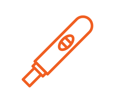Dipstick pregnancy test icon, Pregnancy test if needed, BEconneCTD-ILD Study, interstitial lung disease